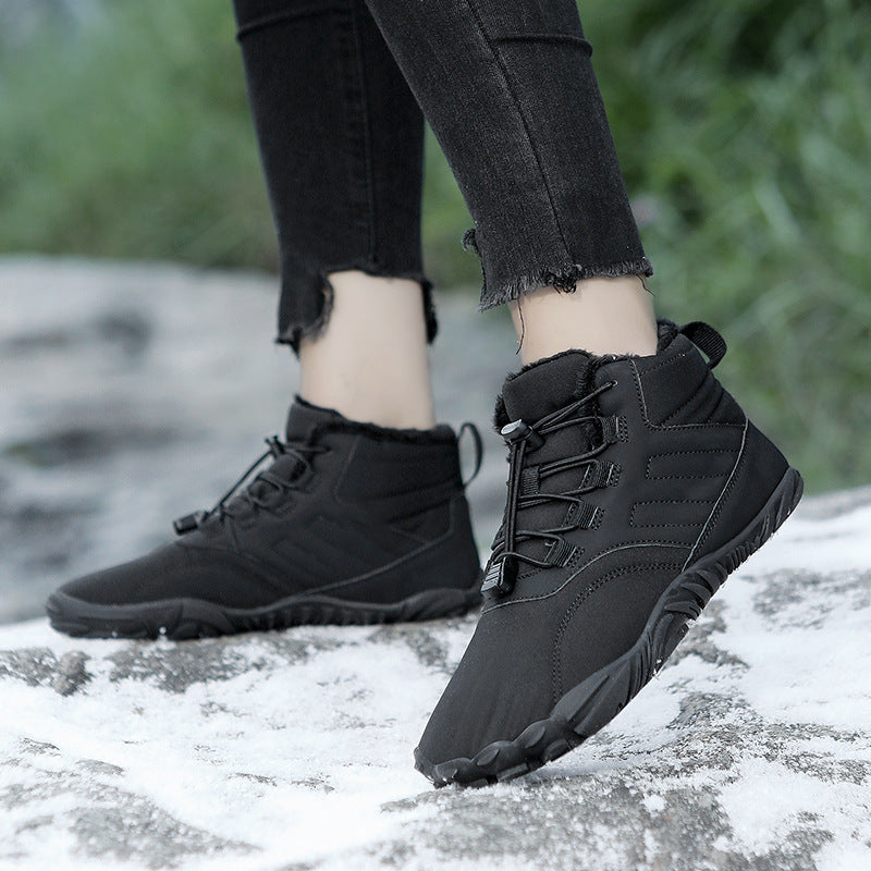 Outdoor Sports Cotton Shoes For Men And Women Winter Warm Slip-on Boots Wear-resistant Anti-ski Thickened Shoes Couple - ARCHSHOPE