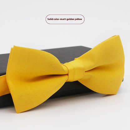 Men's Solid Color Formal Wear Wedding Business Casual Groom Groomsman Bow Tie - ARCHSHOPE