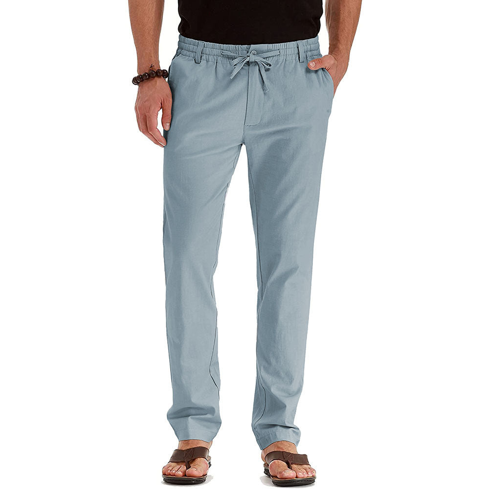 Business Casual Herrenhosen Europa und die Vereinigten Staaten Lose große Größe elastische Taille mit einfarbigen Jogginghosen Männer