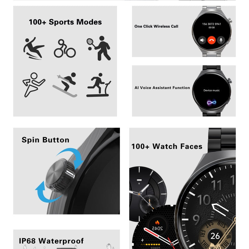 SENBONO V19 Business Men Smart Watch Answer Call Heart Rate Water Proof Sports Fitness Smartwatch Men - ARCHSHOPE