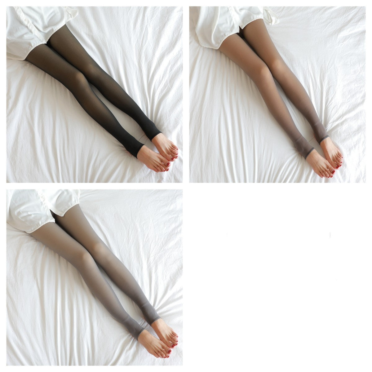 Fake Translucent Plus Size Leggings Fleece Lined Tights Fall And Winter Warm Fleece Pantyhose Women Fleece Lined Pantyhose Thermal Winter Tights - ARCHSHOPE
