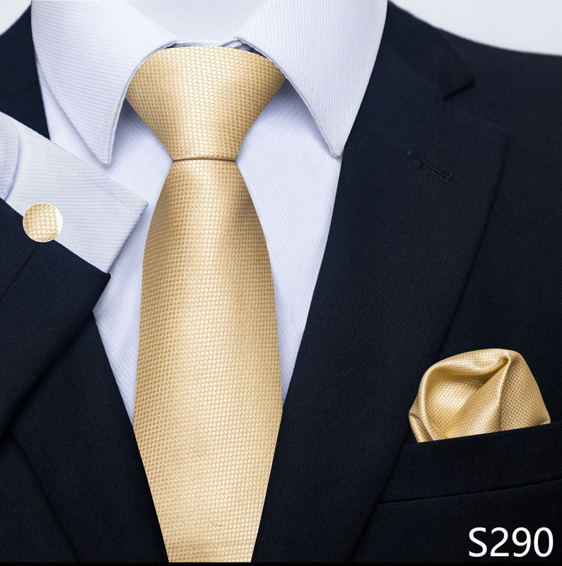Men's Creative All-match Business Formal Wear Tie Scarf Cuff Buckle Set - ARCHSHOPE
