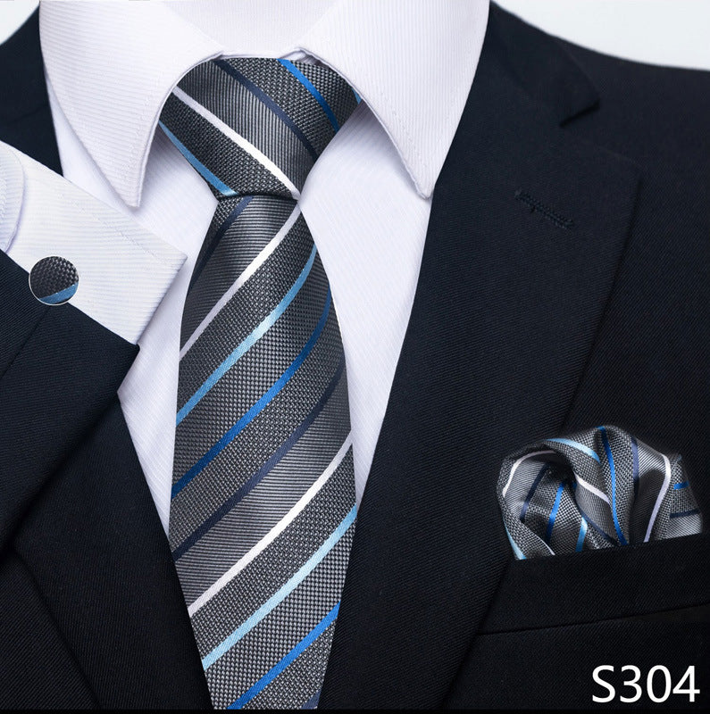 Men's Creative All-match Business Formal Wear Tie Scarf Cuff Buckle Set - ARCHSHOPE