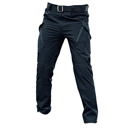 Lockere, schnelltrocknende Stretch-Cargohose mit Camouflage-Muster für Herren