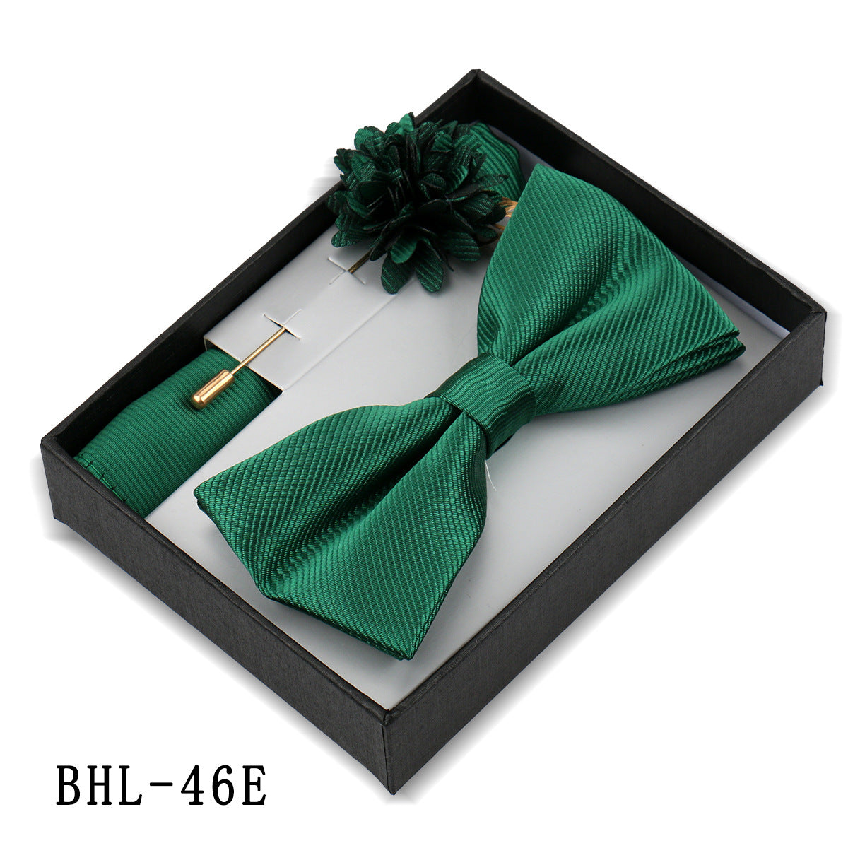 Mens Bow Tie, Pocket Square, And Brooch Gift Set - ARCHSHOPE