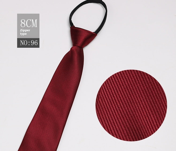 Black Men's Tie Striped Blue Business Tie Lazy Zip Tie In Stock Wholesale Pull Peels - ARCHSHOPE