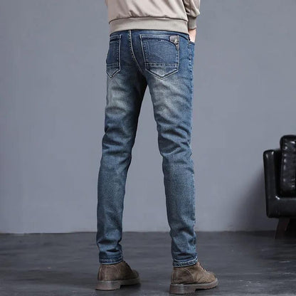Herren Jeans Washed Slim Straight Stretch