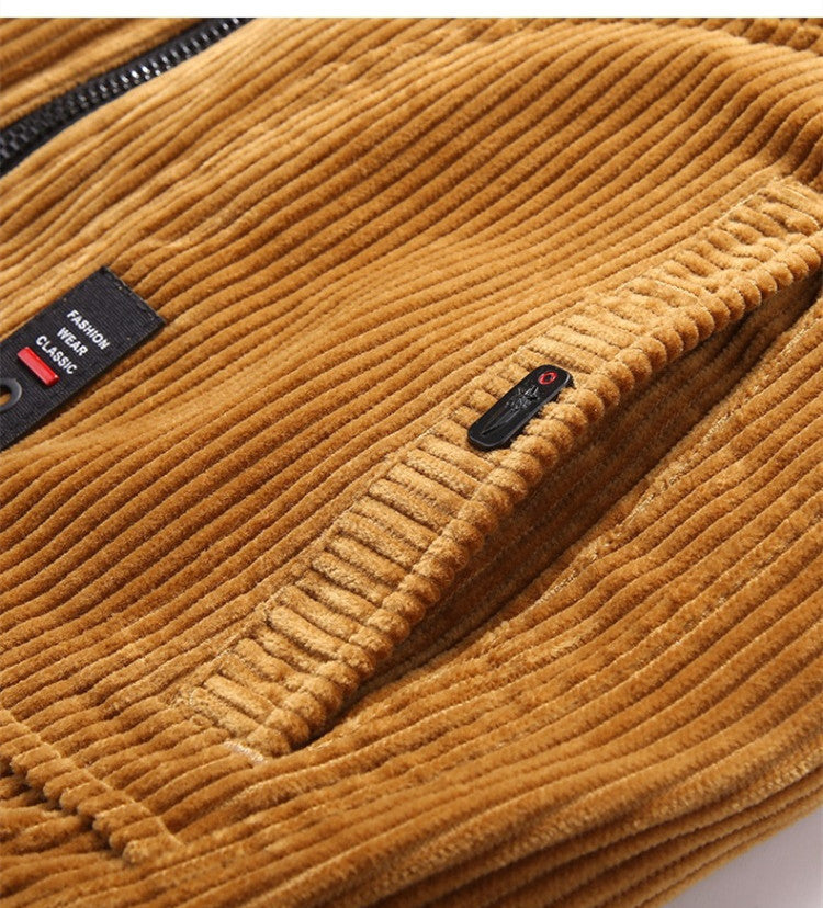 Mode Persönlichkeit Corduroy Herren warmen Baumwollmantel