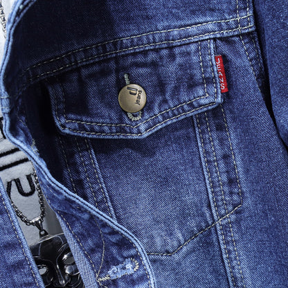 Manteau en jean décontracté pour homme