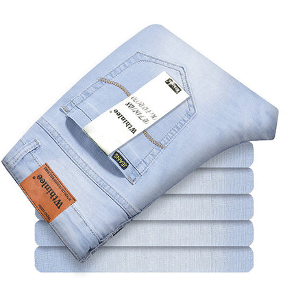 Jeans d'été pour hommes Pantalons droits pour hommes