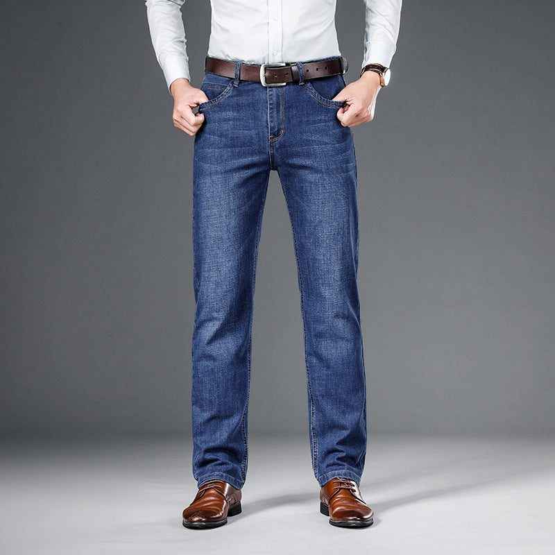 Lockere, gerade Business-Jeans mit verwaschenem Schnitt