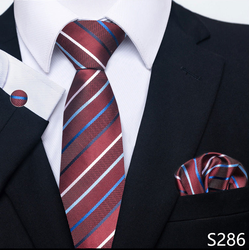 Men's Creative All-match Business Formal Wear Tie Scarf Cuff Buckle Set - ARCHSHOPE