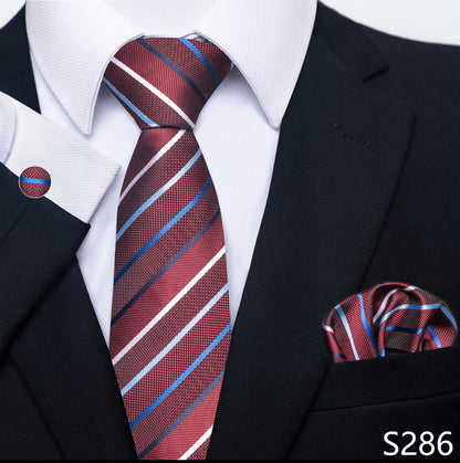 Men's Creative All-match Business Formal Wear Tie Scarf Cuff Buckle Set - ARCHSHOPE
