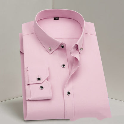 Business Formal Wear Herrenhemd Professionelle Hochzeit Trauzeuge Bügelfrei Reinweiß