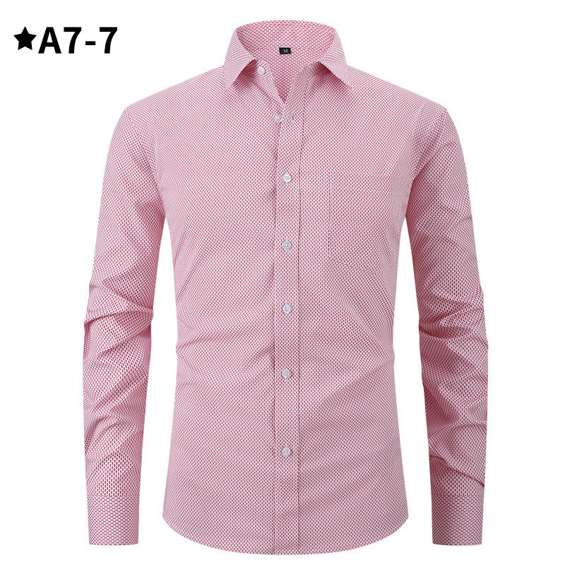 Chemise à carreaux à col polo de couleur unie pour homme