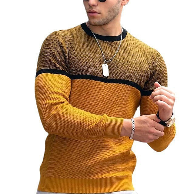 Nouveau t-shirt col rond pour homme, décontracté et tendance, taille L