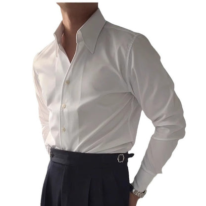 Frühling Italienisches Einteiliges Kragenhemd Casual Business