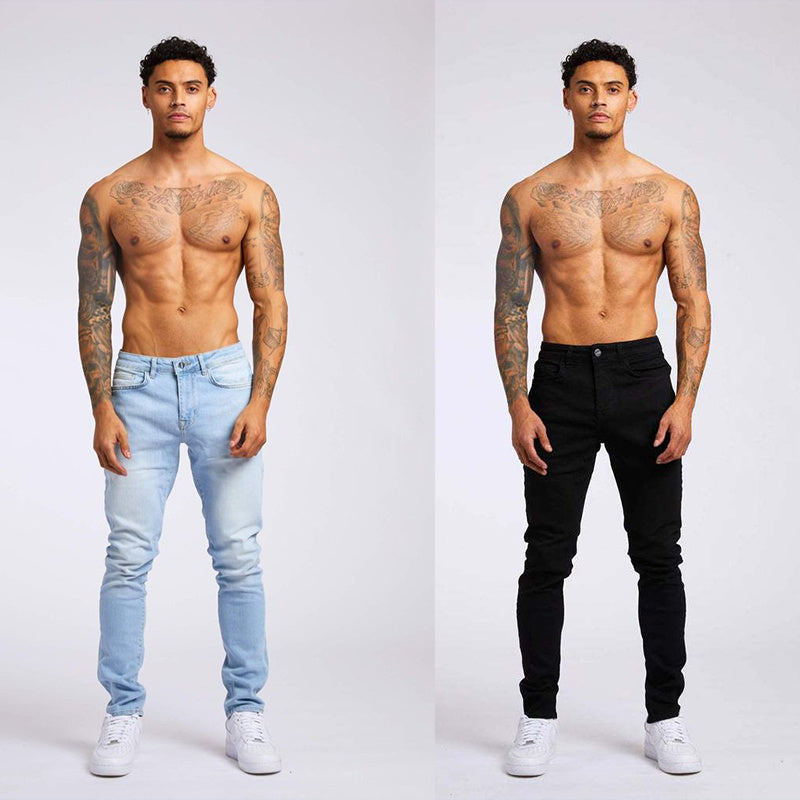 Men's Fashion Casual Slim Fit High Waist Jeans - ARCHSHOPE