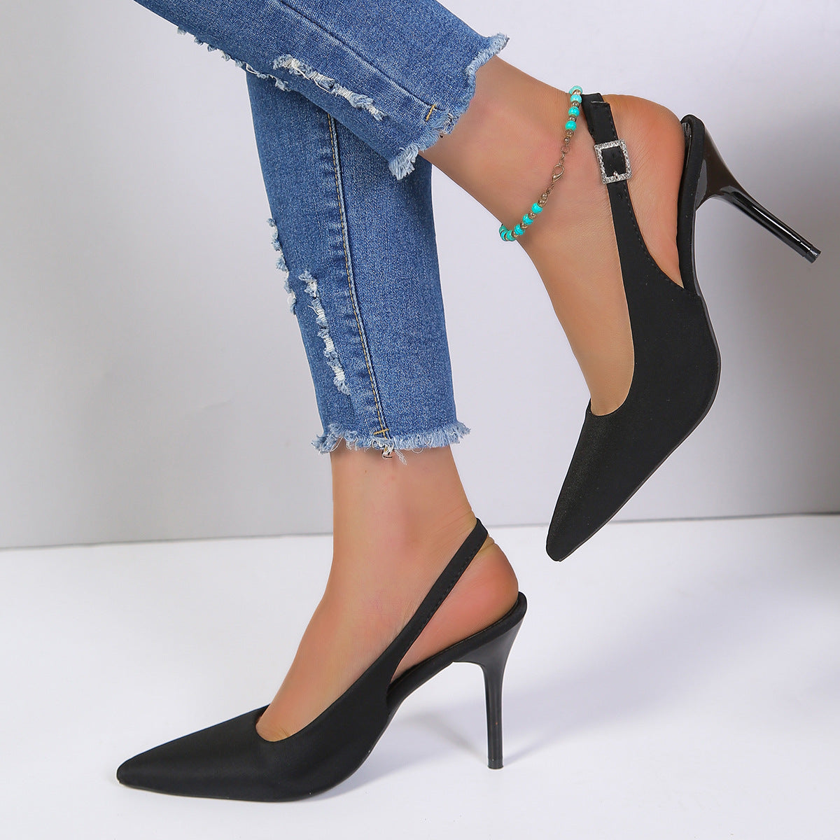 Pointed Toe Buckle Sandals Fashion Summer Stiletto High Heels Shoes For Women - ARCHSHOPE