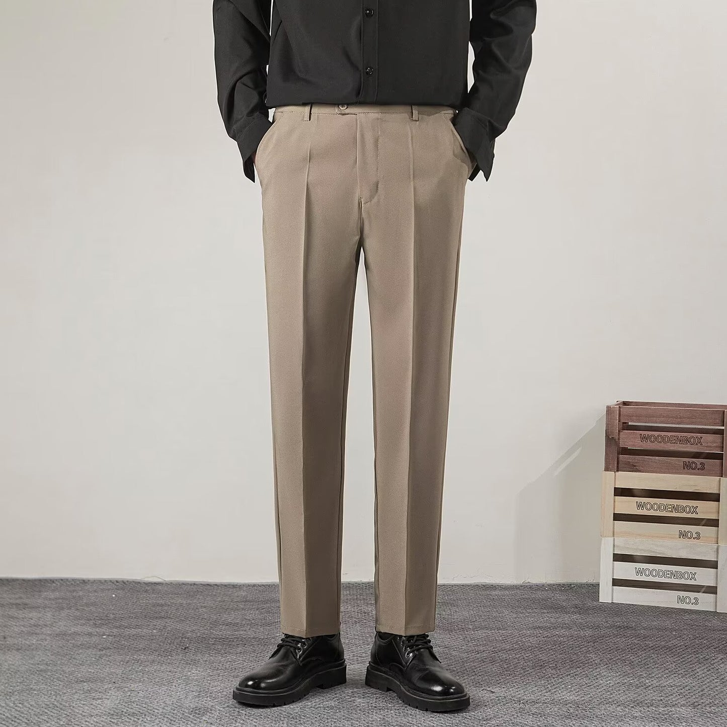 Herren Casual Anzughose Herren Straight