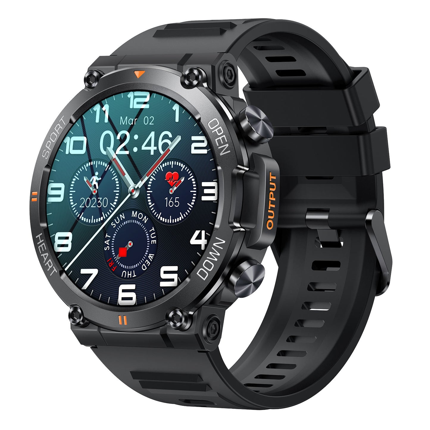 SENBONO Men Smart Watch Round Big Screen Wireless Dial Answer Call Fitness Tracker Outdoor Sports Smartwatch - ARCHSHOPE