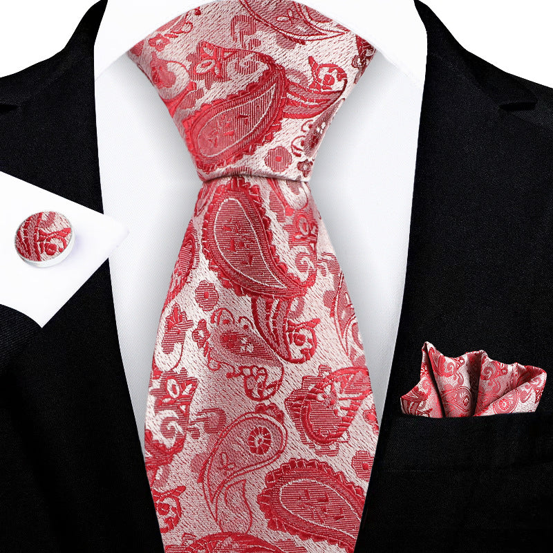 Jacquard-embroidered Cashew Flower Tie - ARCHSHOPE