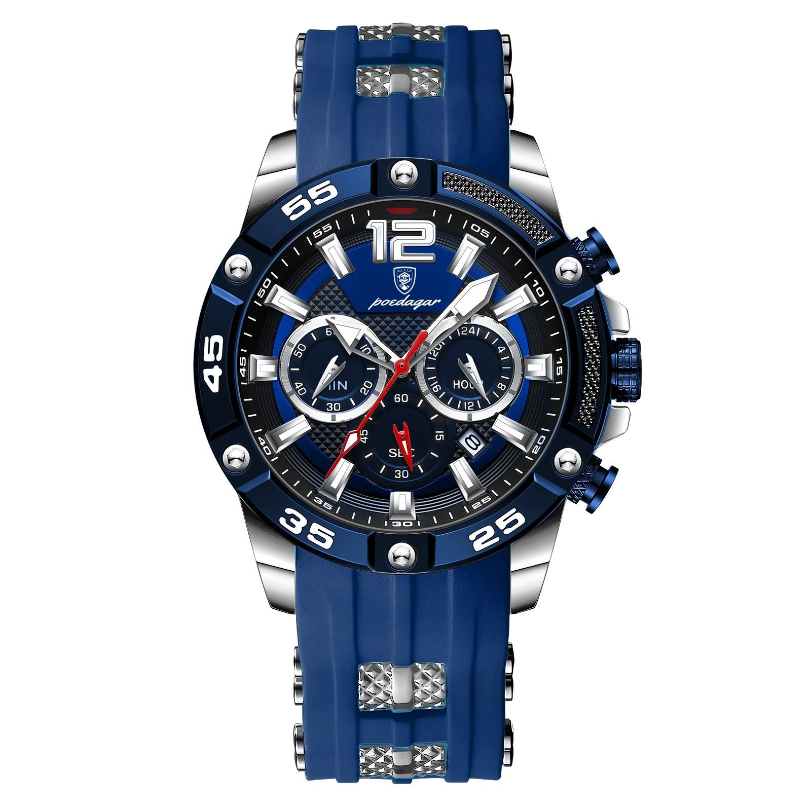 Multifunctional Men's Watch Silicone Band Quartz Wrist Watch - ARCHSHOPE