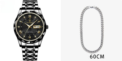 Men's Waterproof Double Calendar Luminous Quartz Watch - ARCHSHOPE