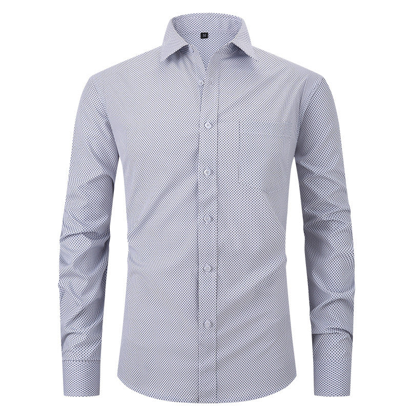 Chemise à carreaux à col polo de couleur unie pour homme