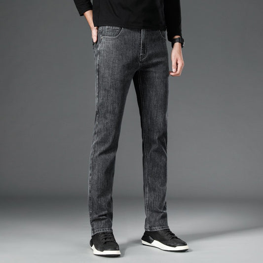 Pantalon d'affaires ample et droit pour homme, style épais pour l'hiver