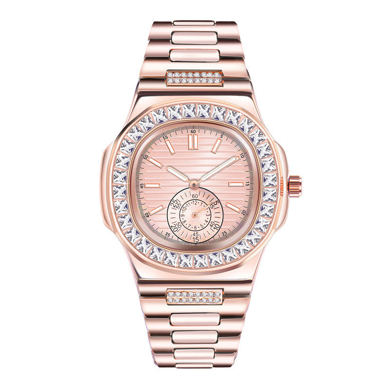 Mens Fashion Alloy Band Diamond Gifts Watches - ARCHSHOPE