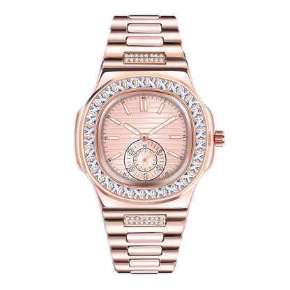 Mens Fashion Alloy Band Diamond Gifts Watches - ARCHSHOPE