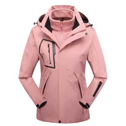 Winter Outdoor Drei-in-Eins-Mantel Warmhaltende Baumwollkleidung Shell-Jacke Baumwollgepolsterter Mantel Für Männer Und Frauen
