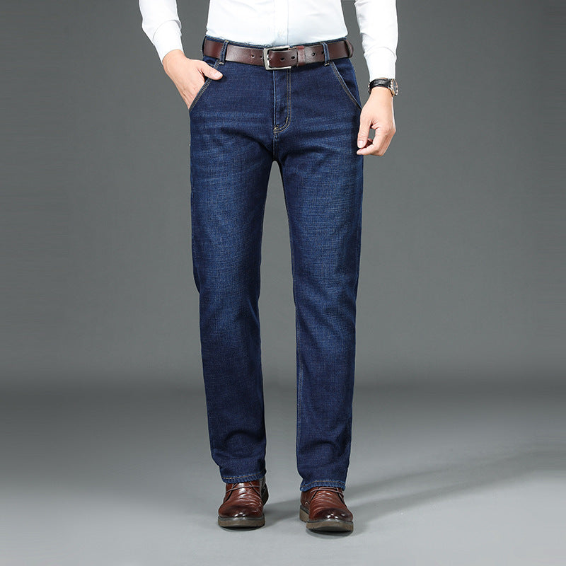 Gepolsterte, warmhaltende Jeans mit Fleecefutter und geradem Bein