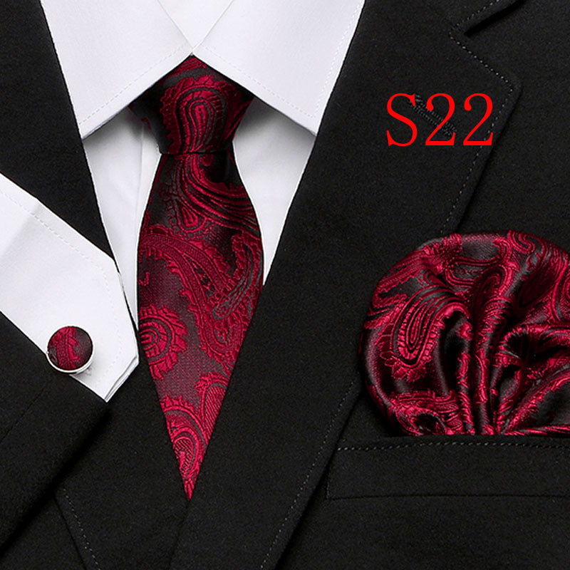 Paisley Series European And American Fashion Tie Three-piece Suit - ARCHSHOPE