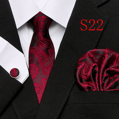Paisley Series European And American Fashion Tie Three-piece Suit - ARCHSHOPE