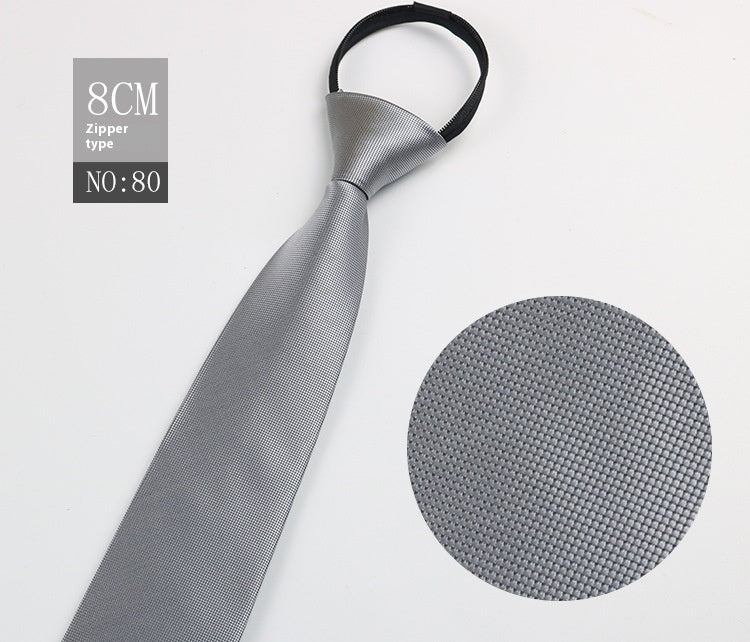 Black Men's Tie Striped Blue Business Tie Lazy Zip Tie In Stock Wholesale Pull Peels - ARCHSHOPE