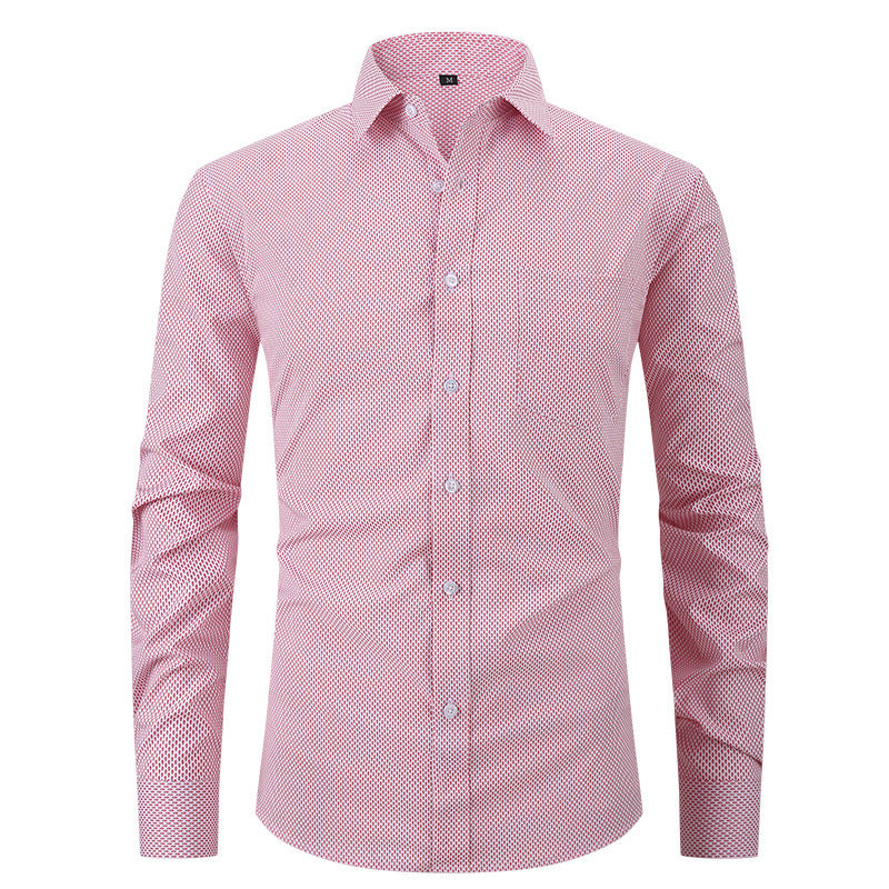 Chemise à carreaux à col polo de couleur unie pour homme