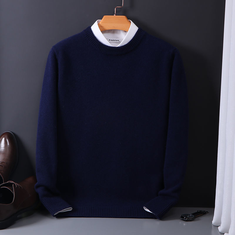 Rundhalspullover Lockerer Oversize-Strickpullover
