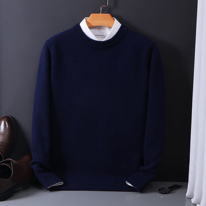 Rundhalspullover Lockerer Oversize-Strickpullover