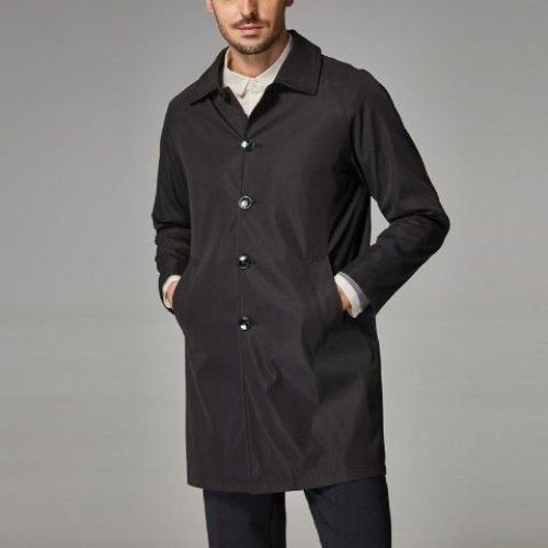 Trench mi-long ample pour homme, manteau fin et décontracté
