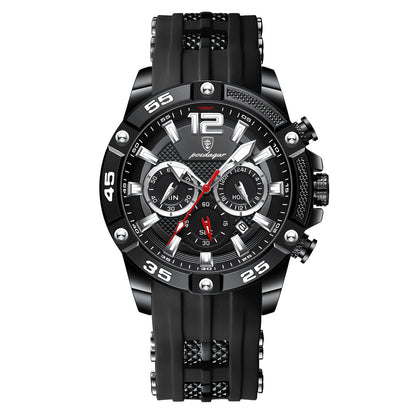 Multifunctional Men's Watch Silicone Band Quartz Wrist Watch - ARCHSHOPE