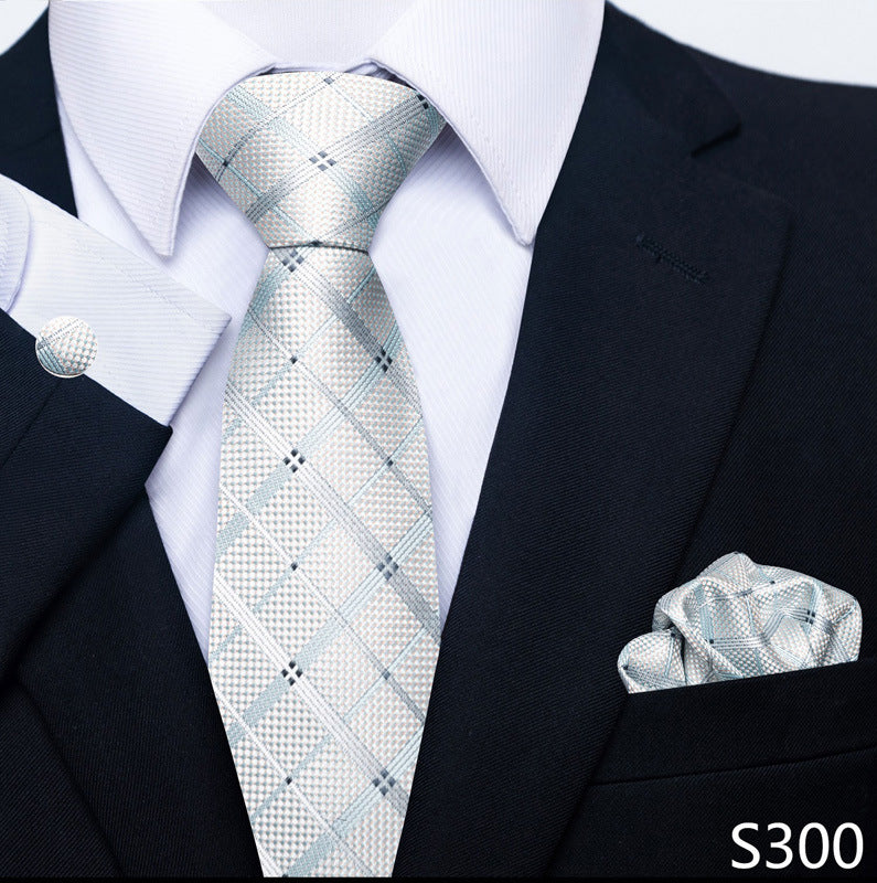 Men's Creative All-match Business Formal Wear Tie Scarf Cuff Buckle Set - ARCHSHOPE