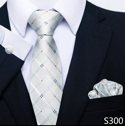 Men's Creative All-match Business Formal Wear Tie Scarf Cuff Buckle Set - ARCHSHOPE