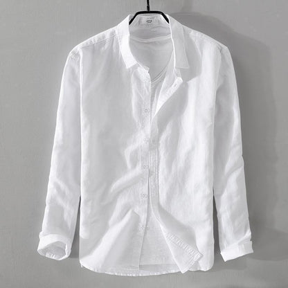 Summer Men's Cotton And Linen Casual Long Sleeve Shirt Thin - ARCHSHOPE