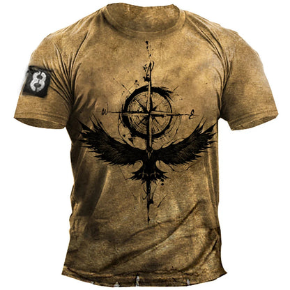 Men's Casual Loose Short Sleeves T-shirt Round Neck - ARCHSHOPE