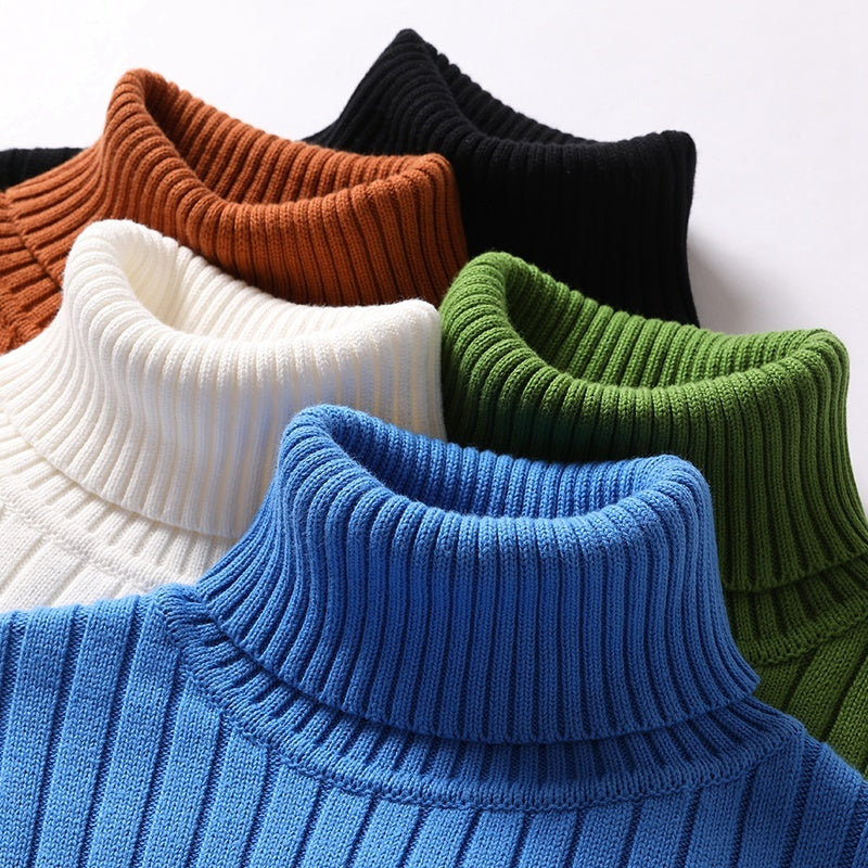 Rollkragenpullover Männer Frauen Ins Fashion Solid Striped Bottoming Pullover Herbst und Winter Tops Kleidung