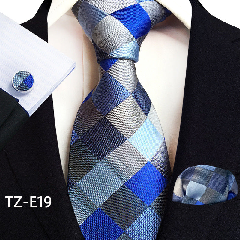Paisley Tie Square Scarf Pocket Square Cufflinks Three-piece Set - ARCHSHOPE
