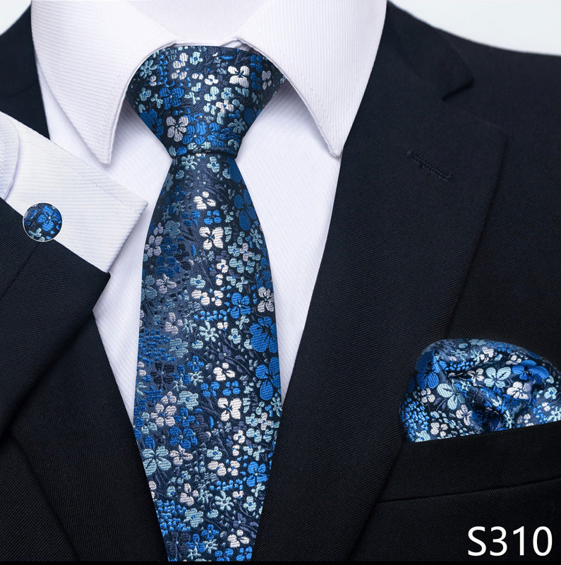 Men's Creative All-match Business Formal Wear Tie Scarf Cuff Buckle Set - ARCHSHOPE