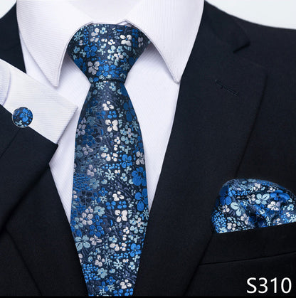 Men's Creative All-match Business Formal Wear Tie Scarf Cuff Buckle Set - ARCHSHOPE